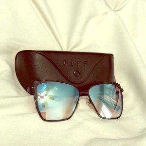Diff Sunglasses Becky black + flash grey gradient